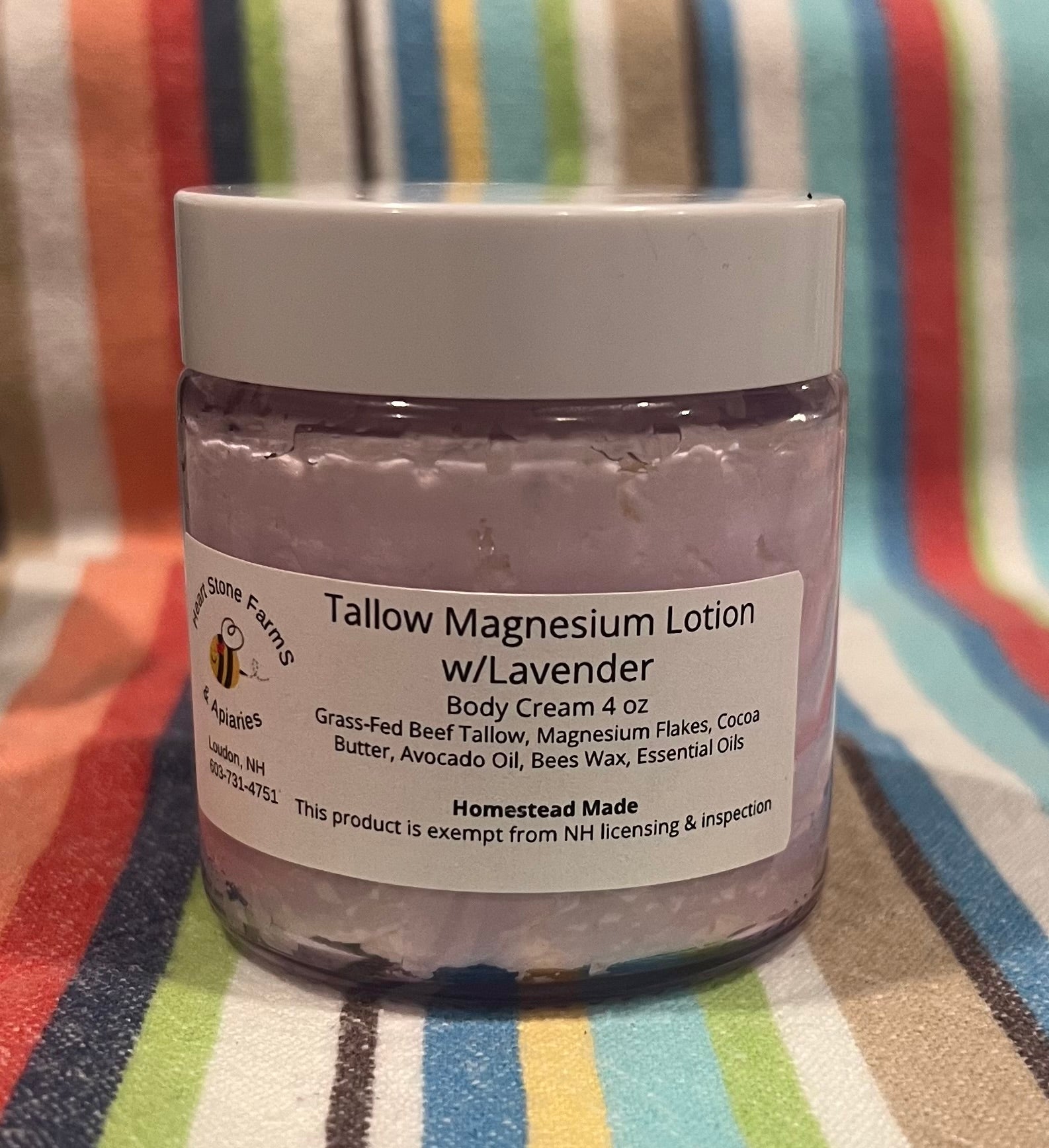 Tallow Magnesium Lotion with Lavender
