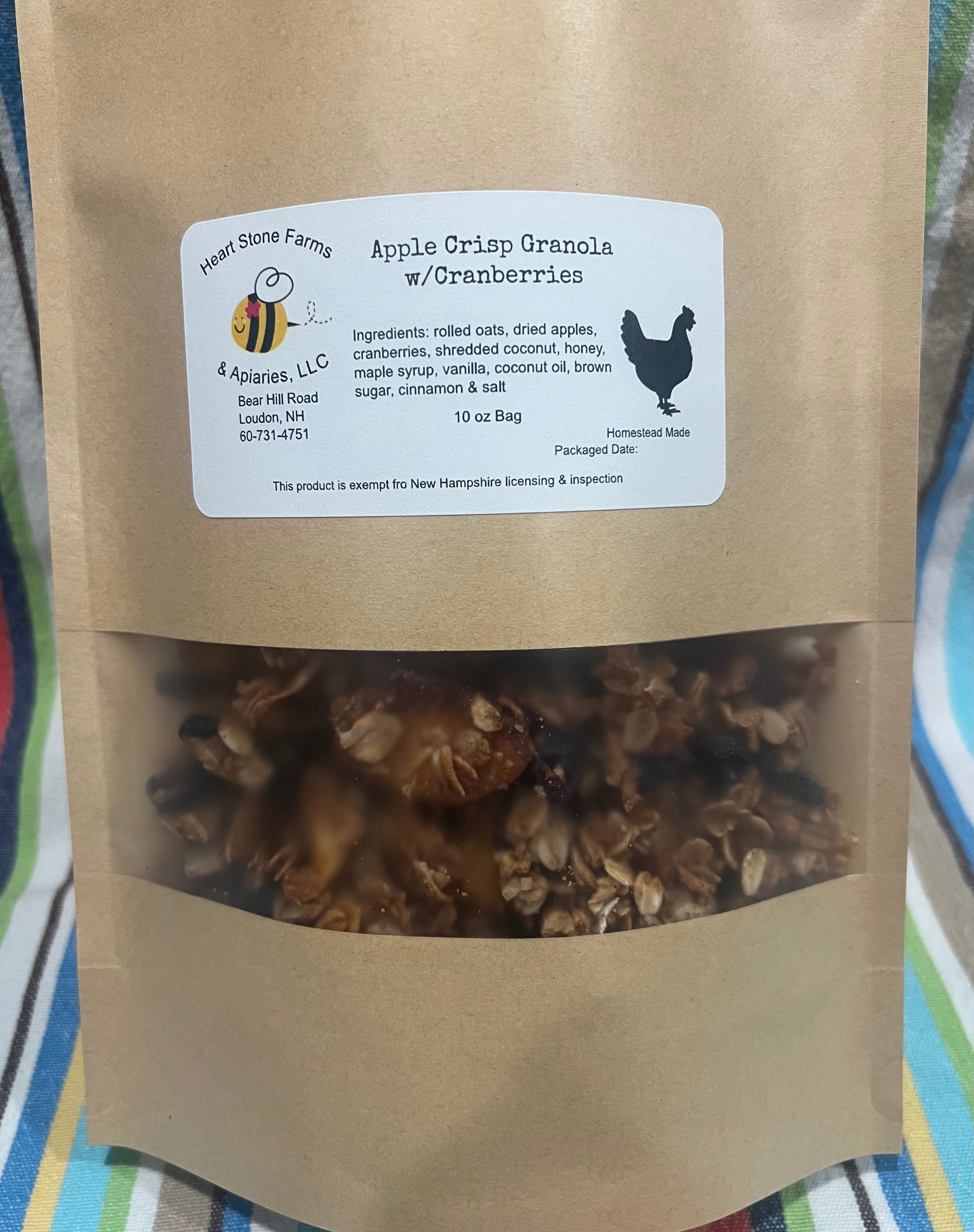 Apple Crisp Granola with Cranberries