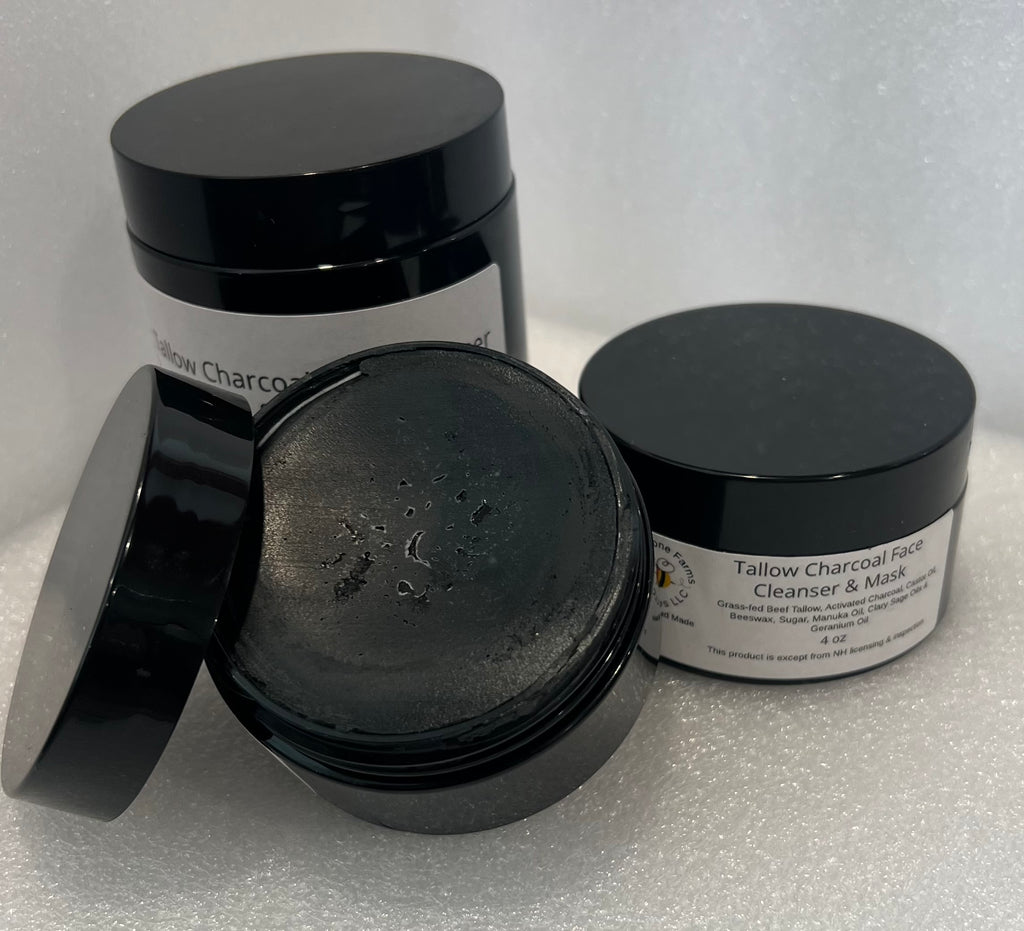 Cleansorb Mask Tallow Charcoal Cleanser & Mask - Natural Skincare | Heart Stone Farms ...