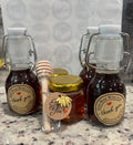 Mini Hexagon Honey Jars with Wooden Dipper