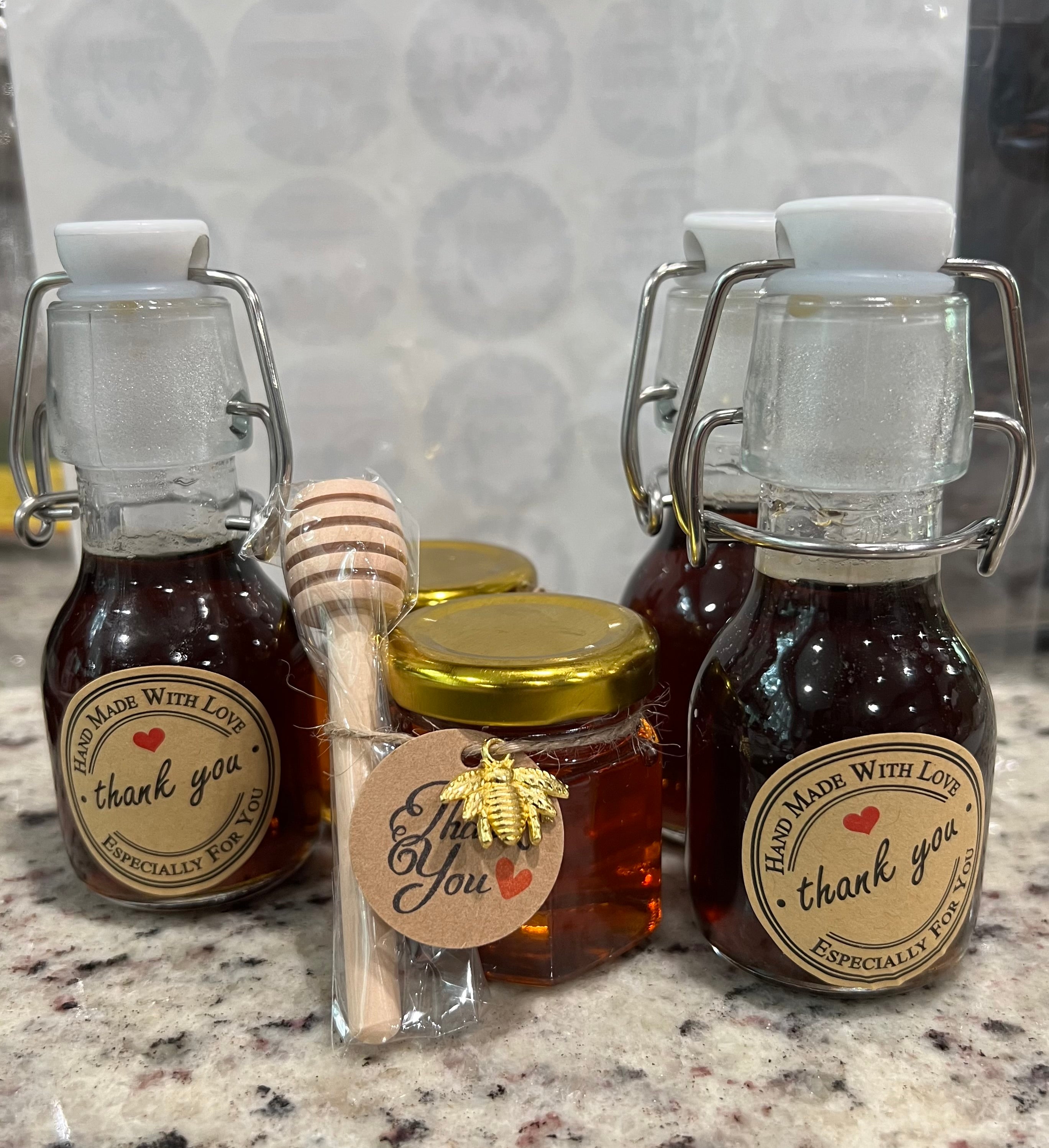 Mini Flip Top Maple Syrup Jars